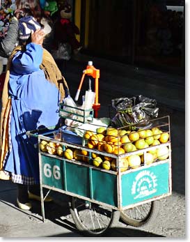 A fresh juice stand