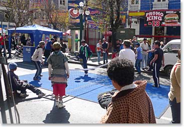 Volleyball on the street.