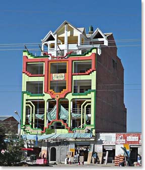 A house build on top of a building