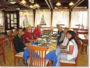 Our first dinner together. The team enjoyed planning with Karina and Vladimir over an excellent meal.