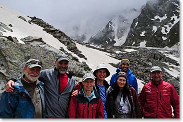 We paused for a group photo at our high point for the day. Today was a great beginning for our week in the mountains.