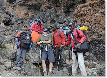 David with his team of Berg Adventures guides.