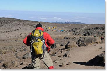 Rob from Lava Tower, checking out our private campsite