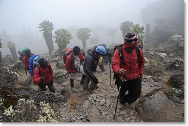 Rain and sleet on the Barranco Wall