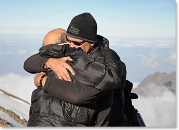 David and hartley: the emotional moment on the summit