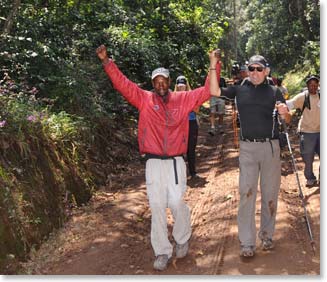 David and Abraham arriving at the trailhead