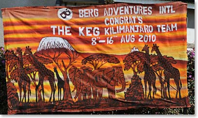 Berg Adventures congratulates the Keg Kilimanjaro Team