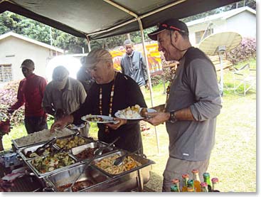 Lunch at the Mweka Gate