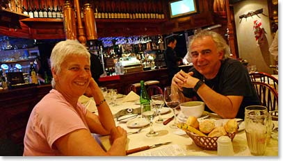 George and Sharon at the welcome dinner