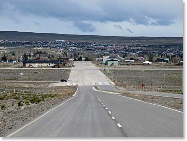 The runway in El Calafate