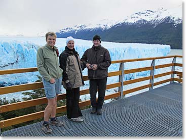 The gang out on a nature walk to see the glacier