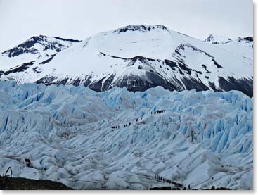 The team on the glacier