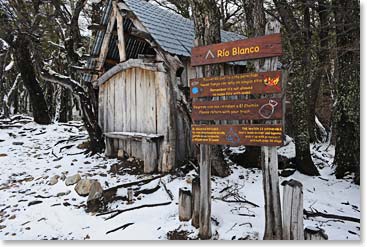 The climbing hut at Fitz Roy Base Camp