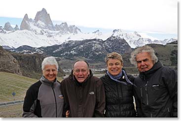 The team with Fitz Roy in the background