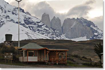 The entrance to Torres del Paine National Park