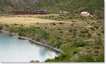 Approaching our lodge at Paine Grande