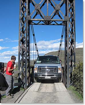 We returned after three nights absence to Los Torres, across the impossibly narrow bridge.
