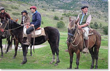 The Guachos at Las Torres were going to work as we left.