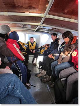 Aboard the zodiac to Magdalena Island