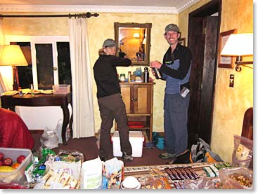 Our day began very early, packing lunches in our dry, warm rooms.