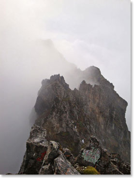 The ridgeline was beautiful, steep and mysterious as we ascended higher.