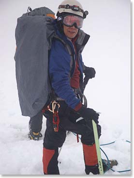 David on the route as it began to get lighter