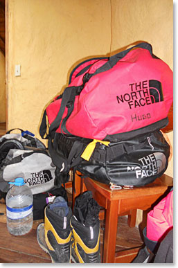 Once in the lodge the duffel bags are unpacked and more organization begins.