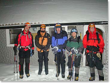 We set off from Jose Ribas Hut at 1:30 AM.