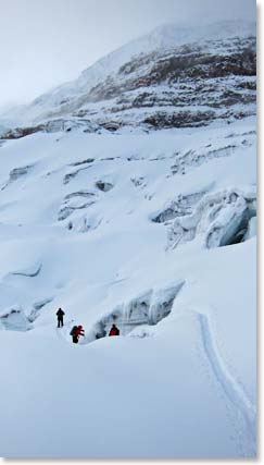 While we were still climbing some of the conditions were enjoyable, and the glacial terrain was awesome.