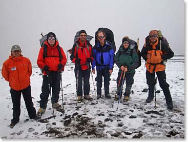 Team photo at the end of the climb