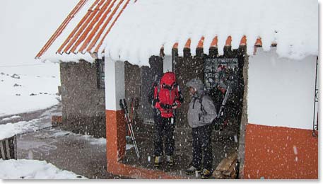 Arriving at the first cabin