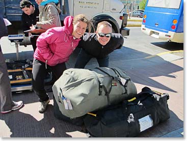 Our baggage was weighed before being taken to the airport and place in hold for the upcoming flight.