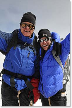 Experienced climbers John and Kate