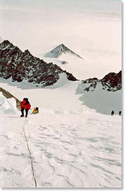 Leaving high camp for the summit