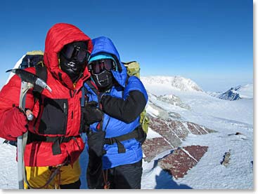 John and Kate on the summit of Mount Vinson