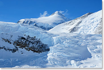 The icy view from camp