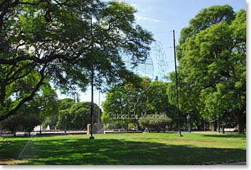 A tranquil park thrives on yesterday’s rains in Mendoza