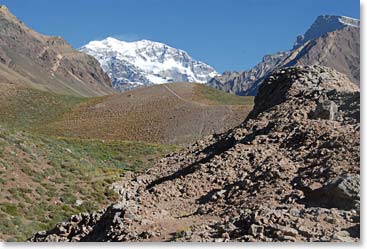 Our first view of Aconcagua