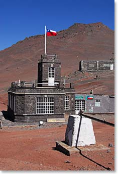 The Chilean flag greets us when we finally make it to the pass