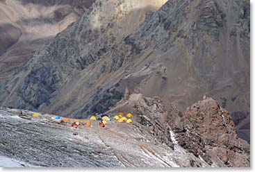 Plaza Canada camp from above