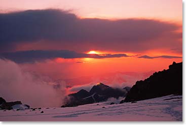 The spectacular sunsets from Aconcagua