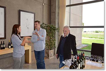 Soon we were joined by one of the owners, Andrea Marchiori. Andrea and her husband Luis Baraud, along with Paul Hobbs of California, are the owners of Vina Cabos.