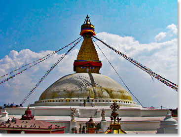 Our last stop in Boudhanath, the largest stupa in this part of Asia and an important site for Tibetan Buddhists