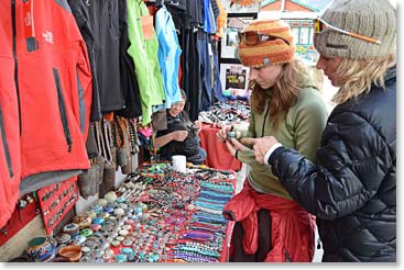 Sara and Jackie got right down to business shopping.