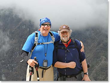 Bob and Dennis at the first viewpoint above town