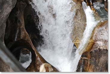 The powerful water which had carved the rock below us was mesmerizing.