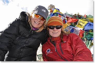 Jackie and Sara on the summit