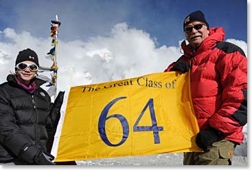 Woodie with his Annapolis class of 64 banner