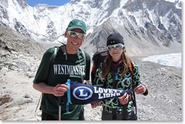 Midway we ran across Bill McGahan from Atlanta. Bill’s daughter Sara is 16 and she is climbing Everest with Dave Hahn this season. Sara’s school, Westminister is near Mathes’ school Lovett.