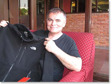 Leo found time to visit Kathmandu’s North Face store, however. He wanted to pick up a few last minute items for his trek.